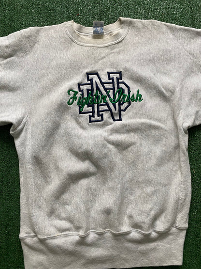 Vintage 1990s reverse weave Notre Dame Fighting Irish Crewneck