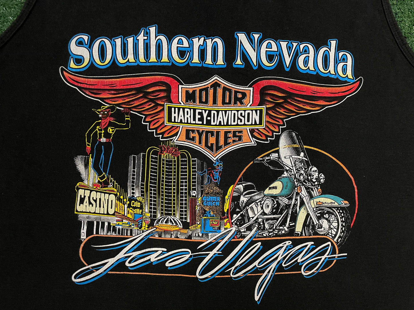 Vintage 1990s Harley Davidson flame tank top