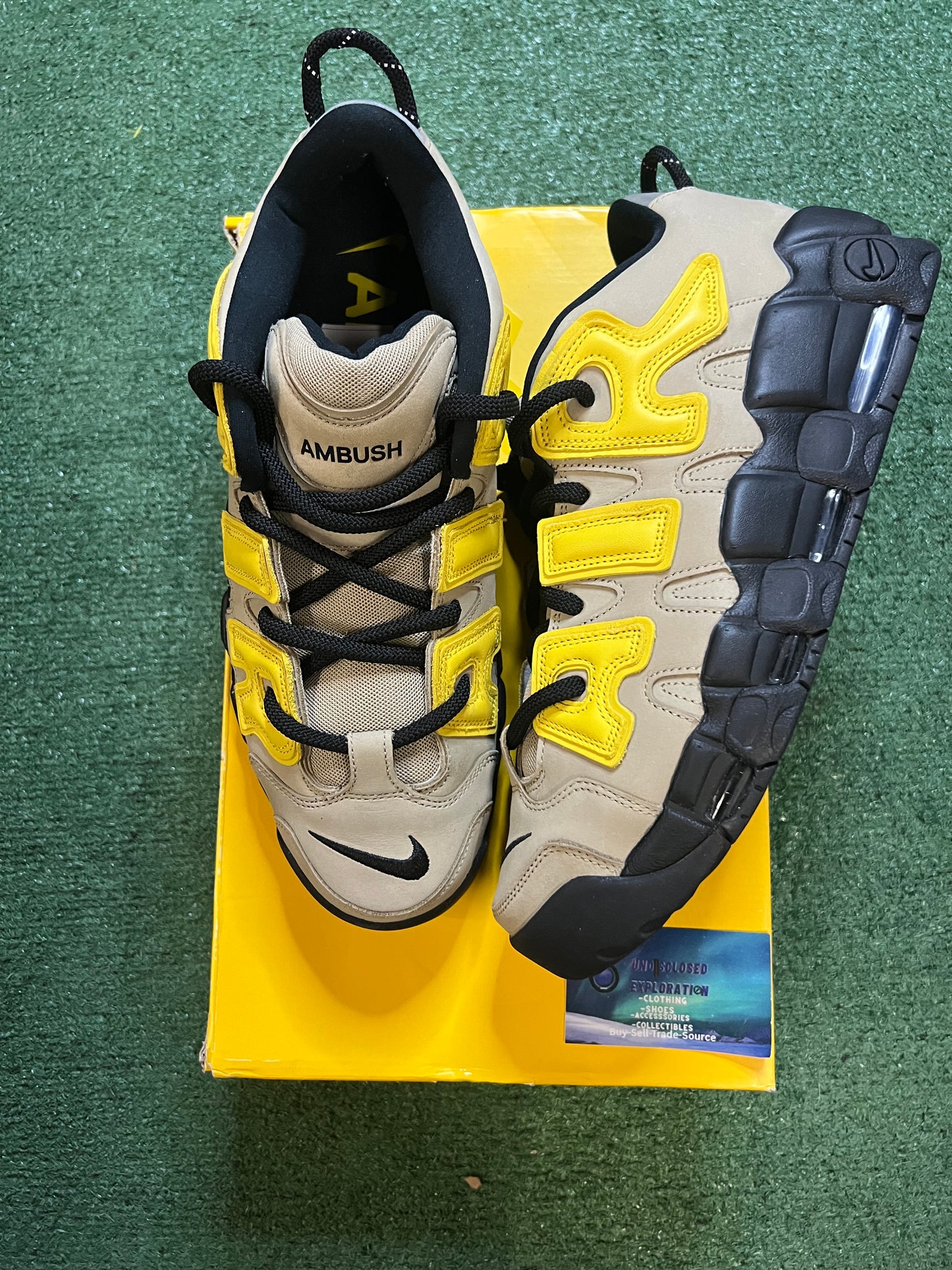 Nike X Ambush uptempo low vivid sulfur