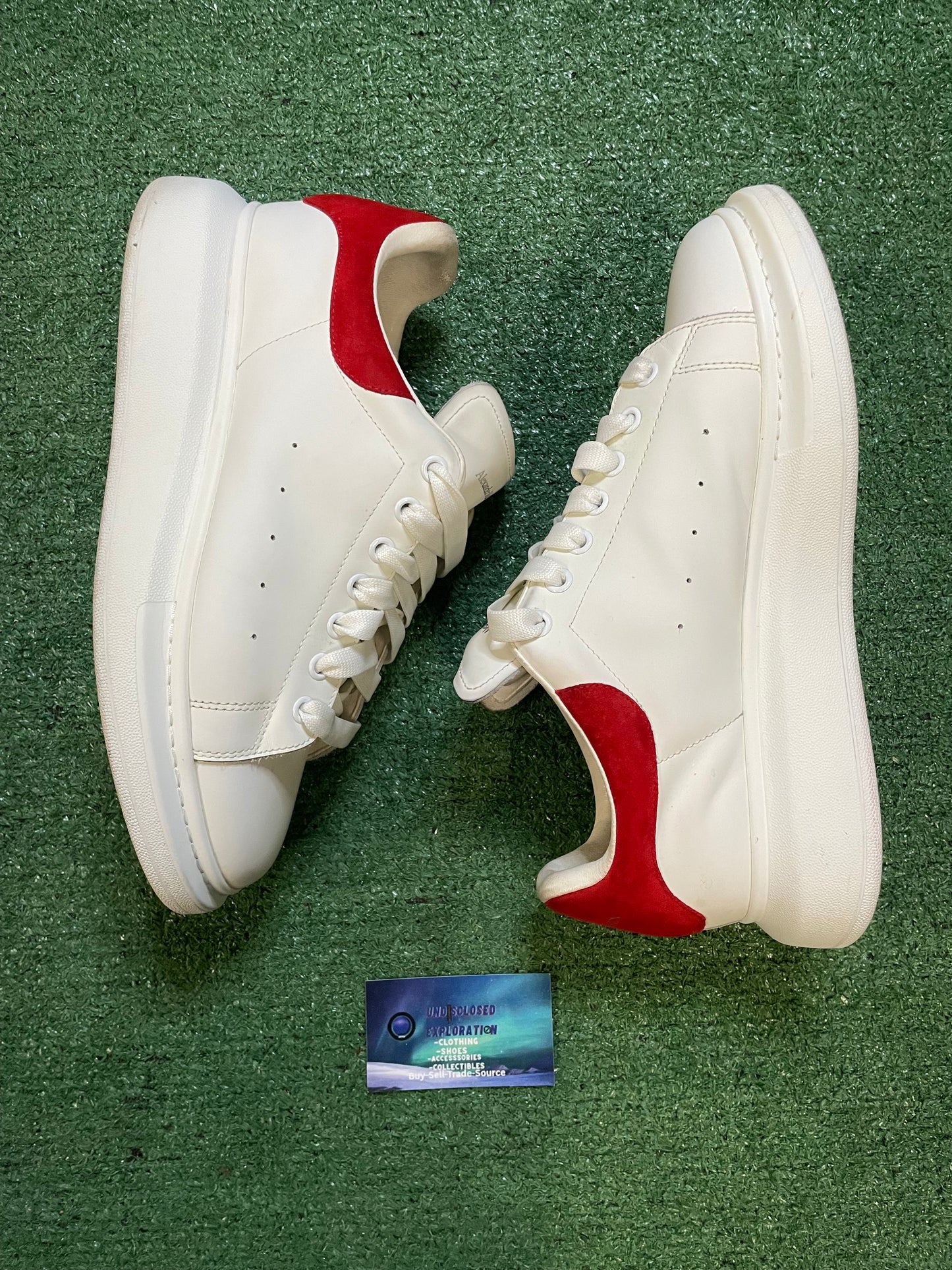 Alexander McQueen white and red oversized sneaker size 14men/15.5women(EU 47)