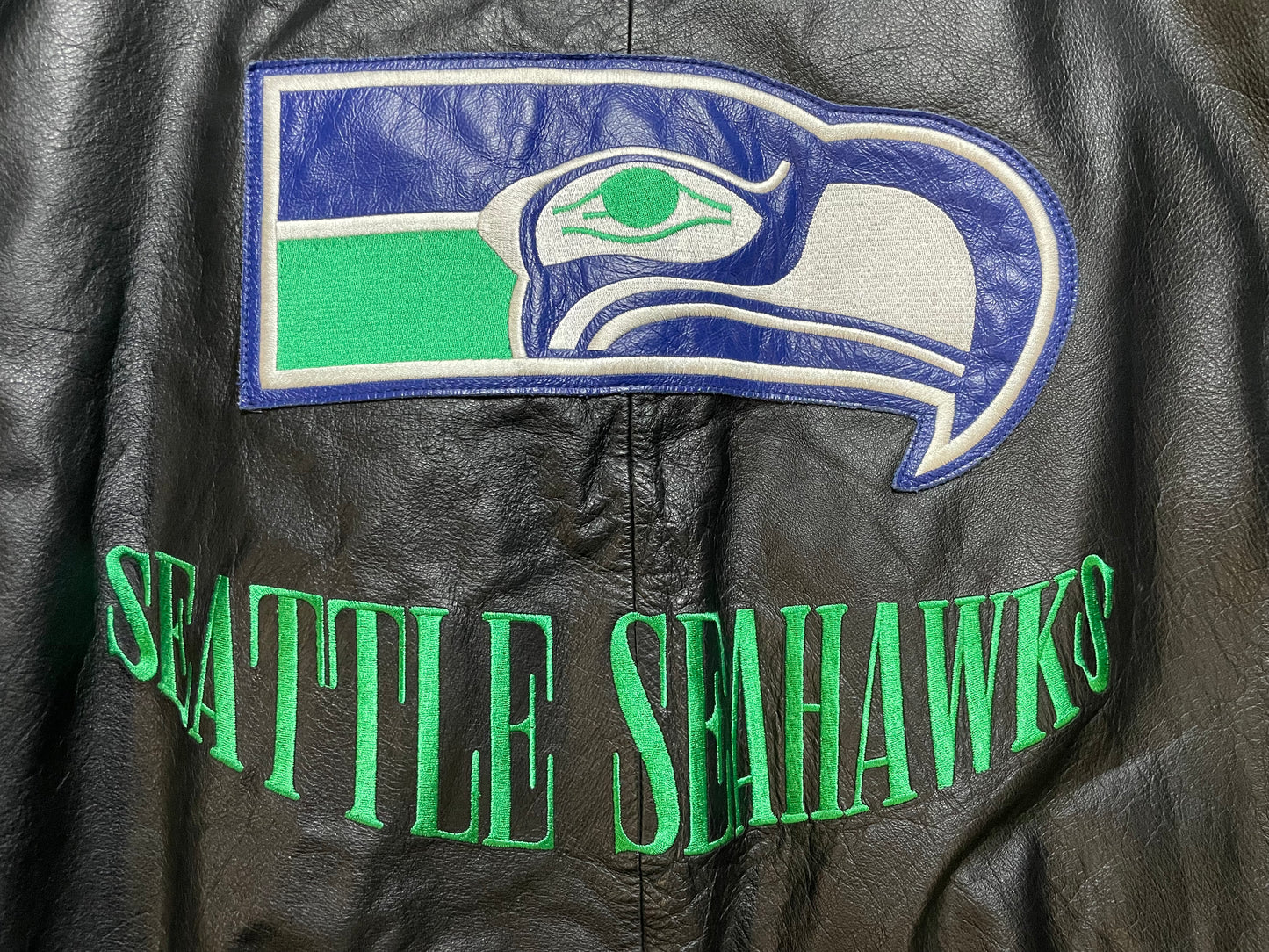 Vintage 1990s Seattle Seahawks leather jacket
