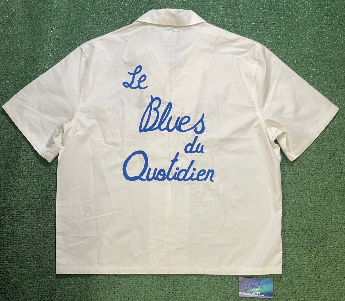 Liberte Camp white & blue button up shirt