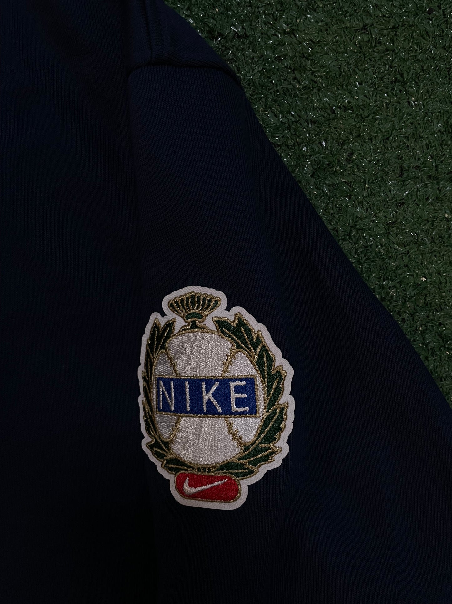 Nike navy swoosh baseball hoodie