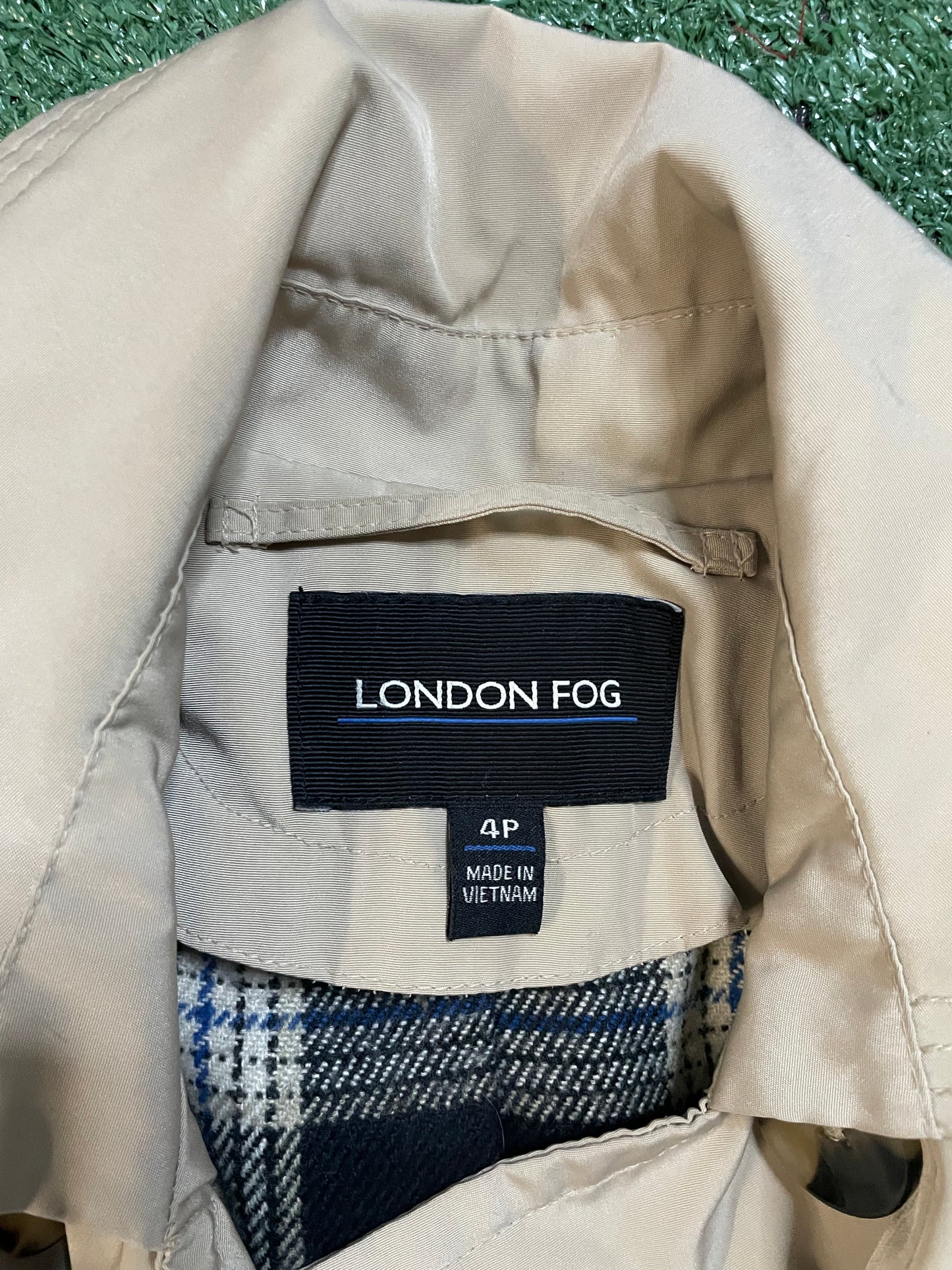 London Fog beige trench coat