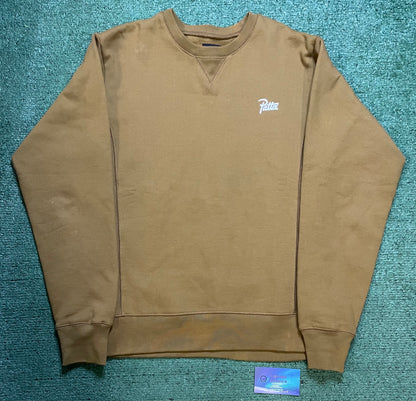 Patta embroidered mustard crewneck