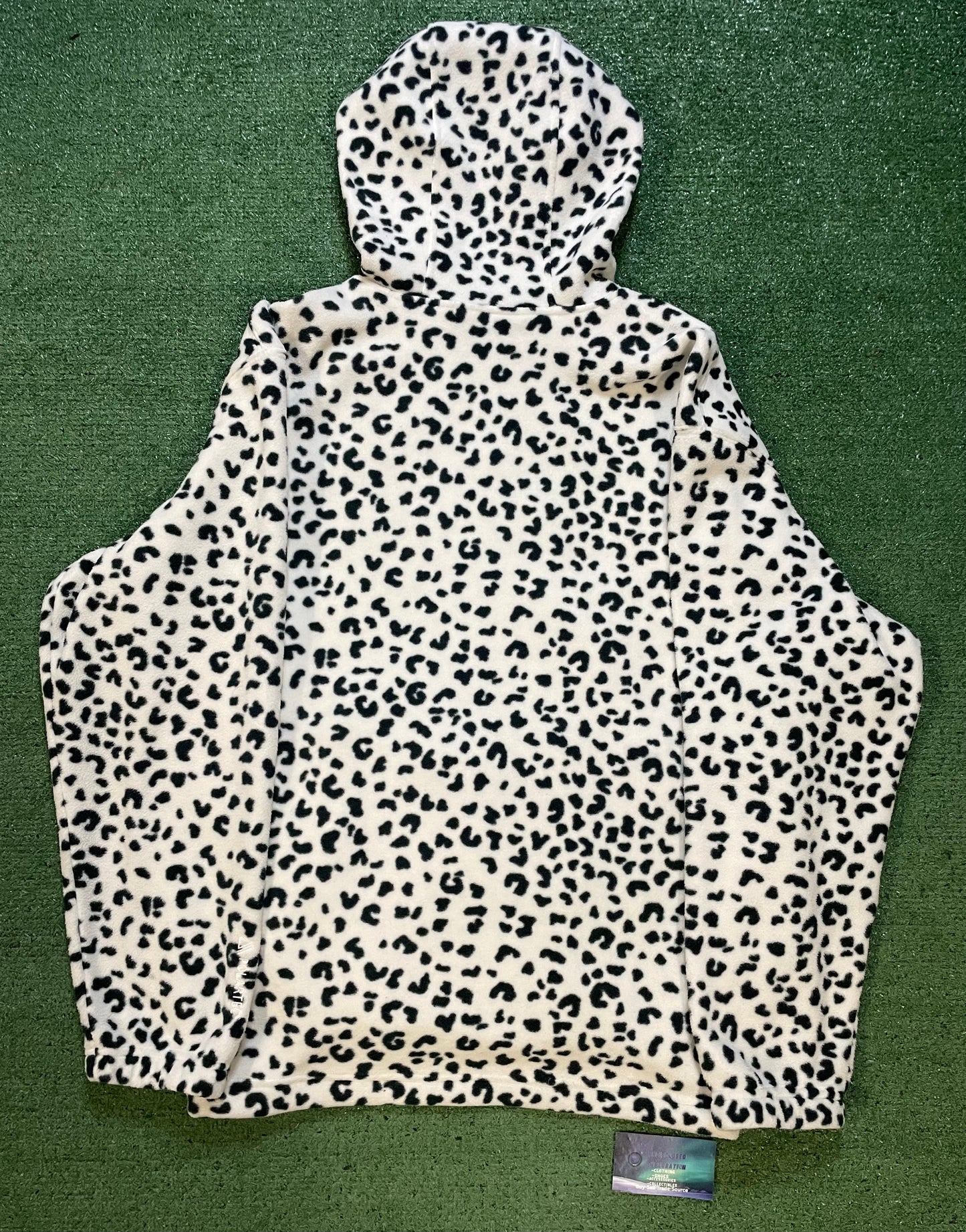Supreme polartec face mask half zip snow leopard