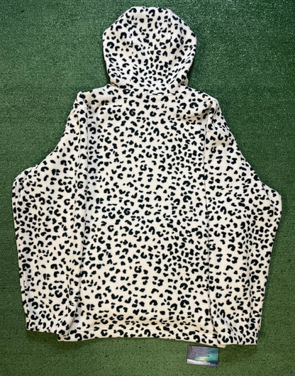 Supreme polartec face mask half zip snow leopard