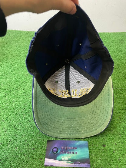 Vintage 1990s Nike spellout blue and yellow hat