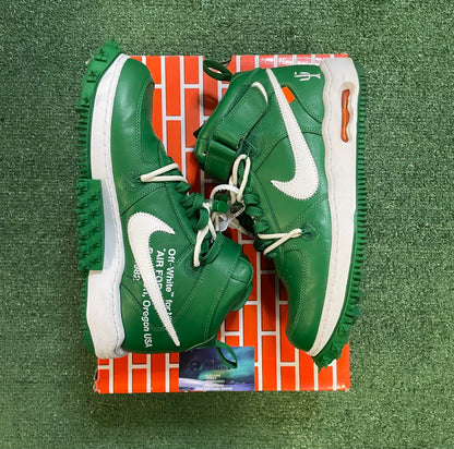Off white X Nike Air Force 1 Mid pine green size 11men/12.5women