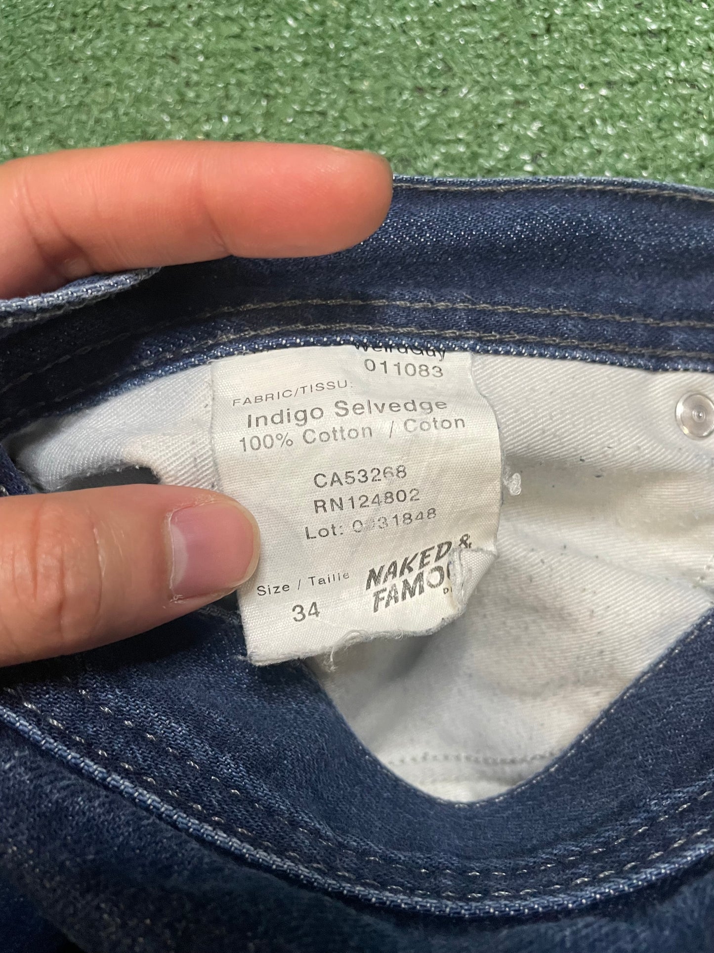 Naked & Famous indigo selvedge jeans