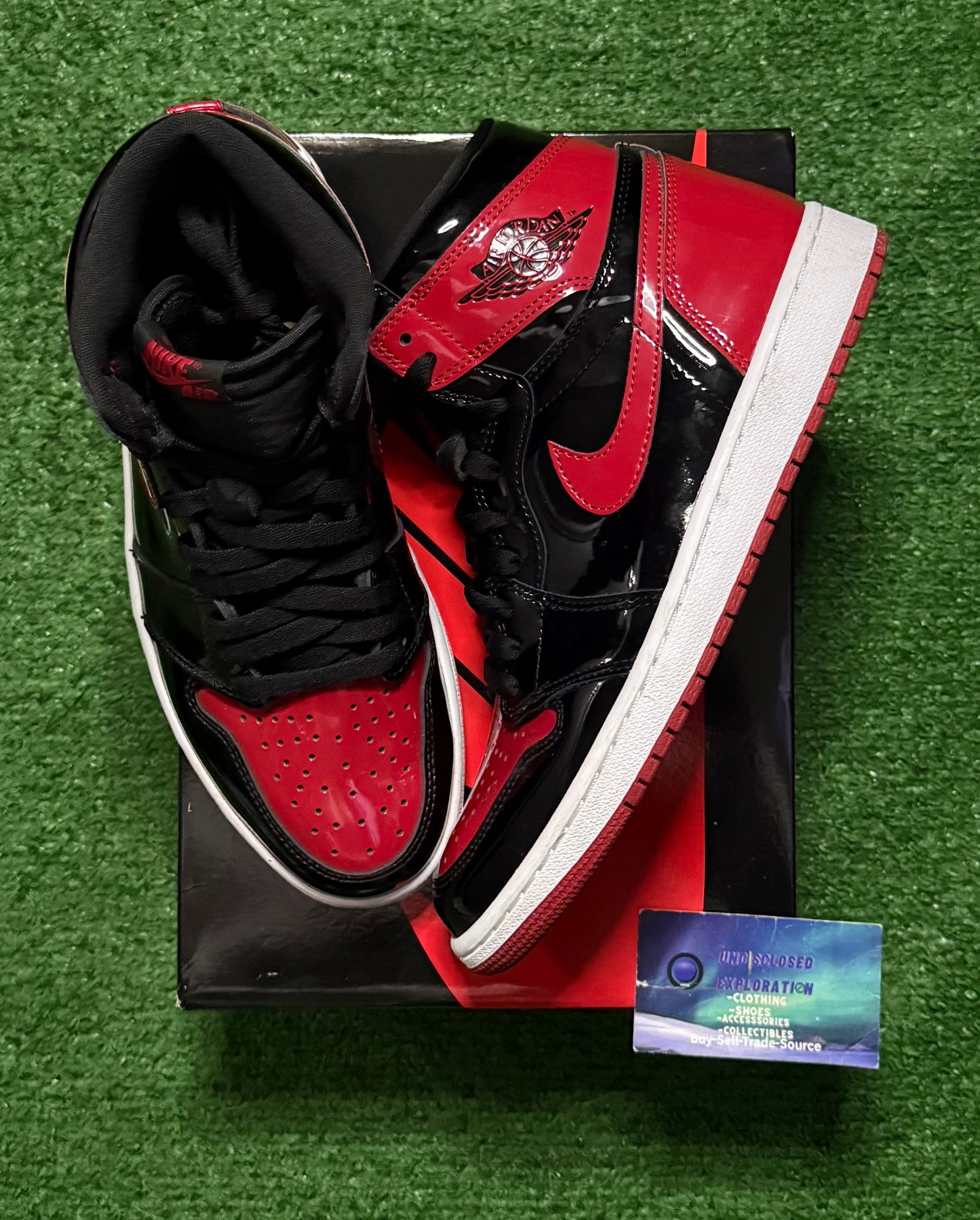 Jordan 1 Patent Bred 9 Men/10.5 Women “Preowned”