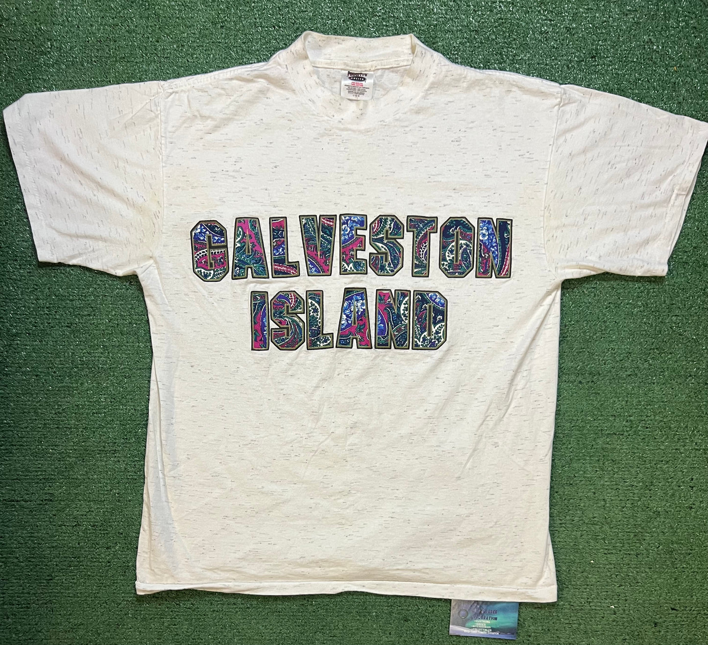Vintage 1990s Galveston Island grey tee