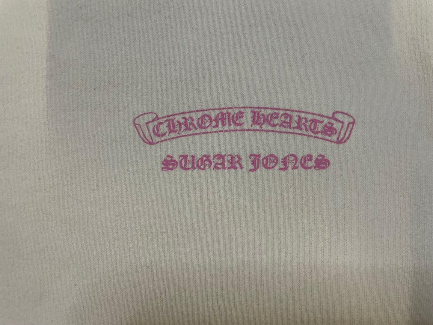Chrome Hearts sugar jones white and pink crewneck