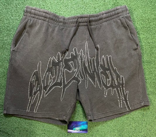 Pacsun black & grey rhinestone shorts