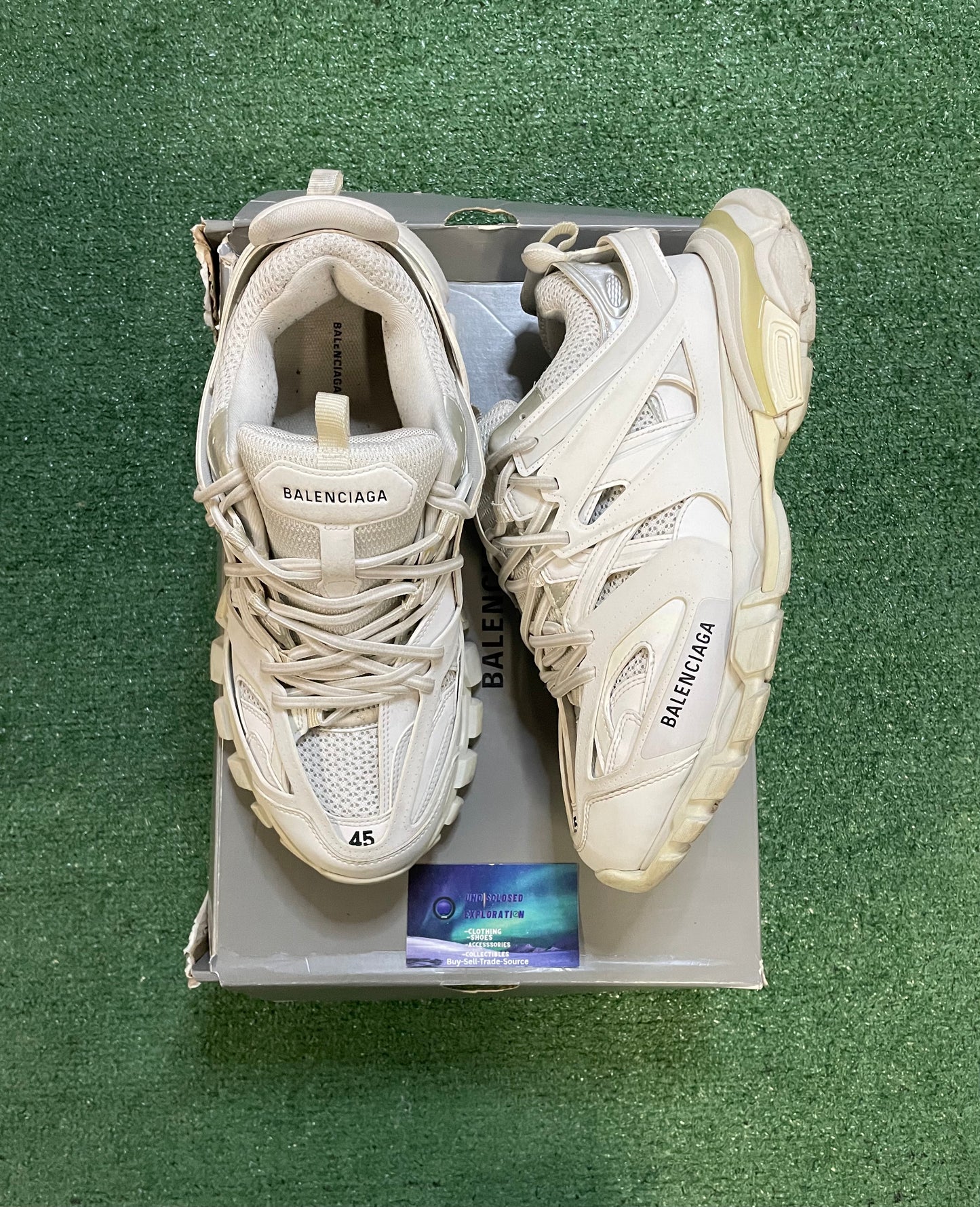 Balenciaga track  white sneaker size 12men/13.5women(EU 45)