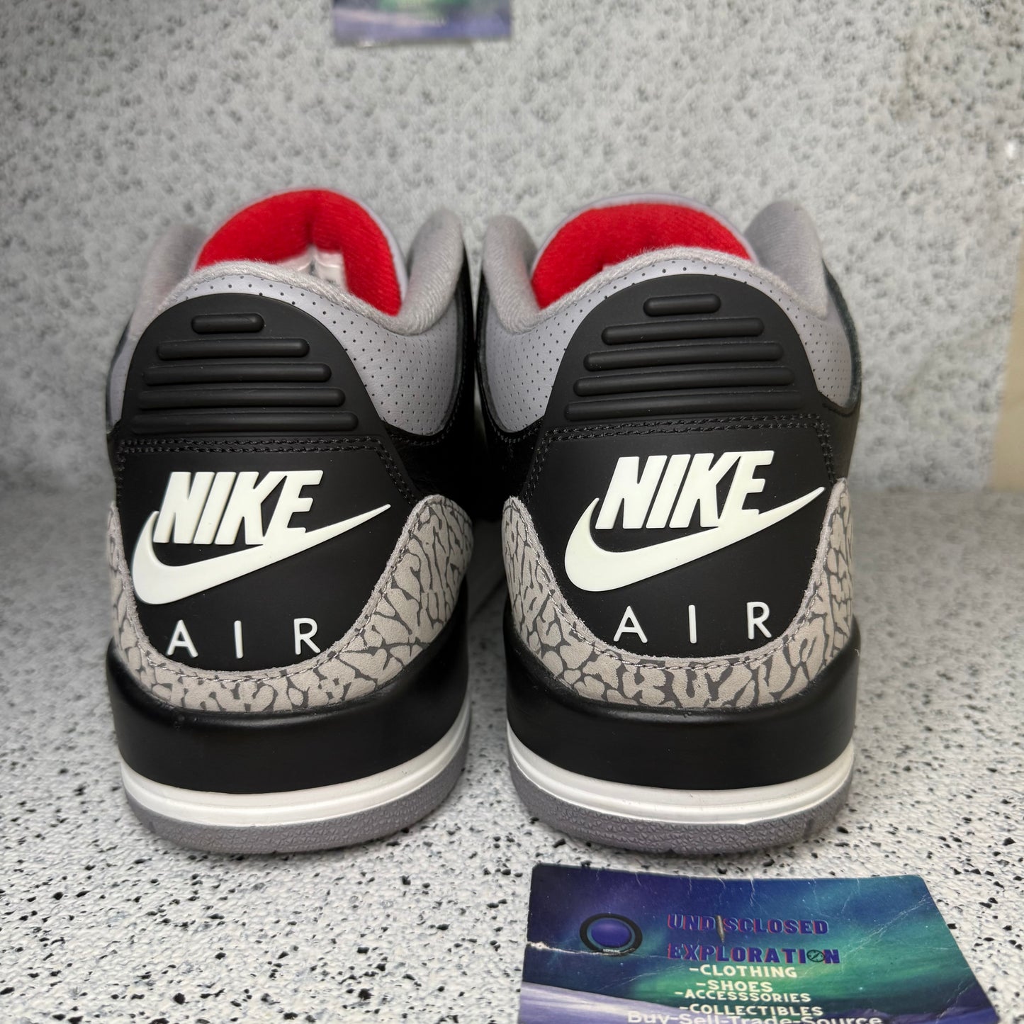 Jordan 3 Black Cement 13 Men “Preowned”
