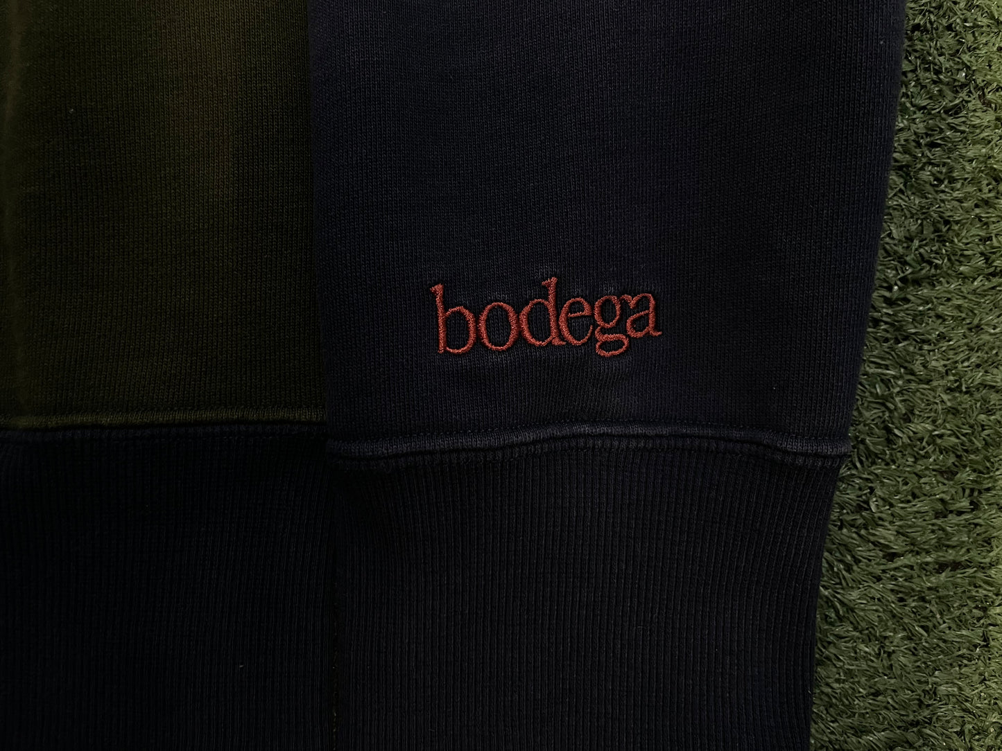 Bodega patchwork colorblock crewneck
