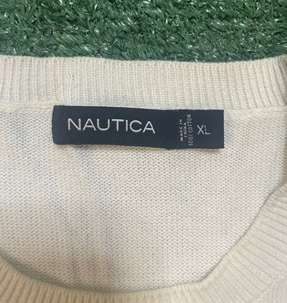 Vintage Nautica striped blue crewneck