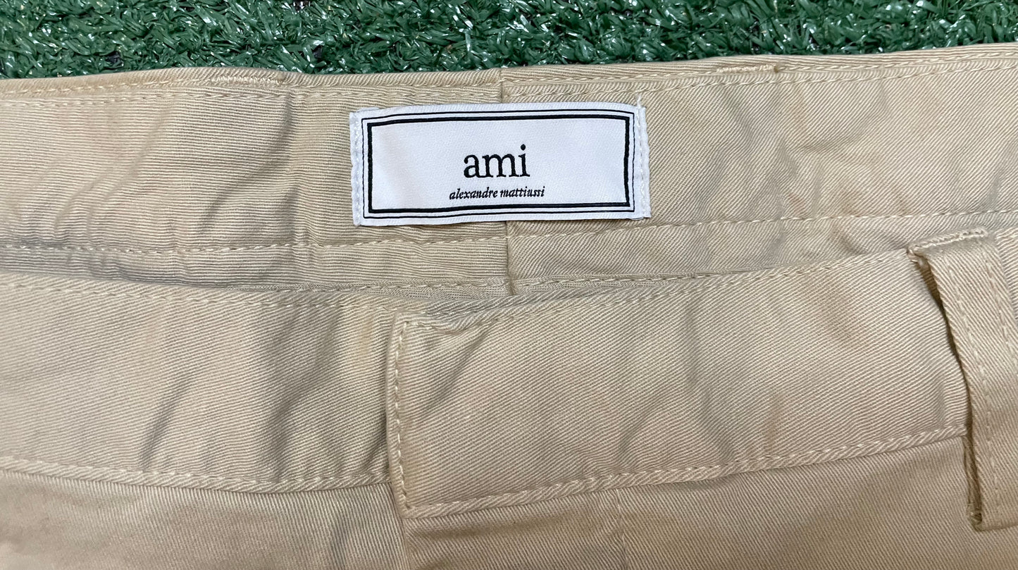 AMI Alexandre Mattiussi beige trousers