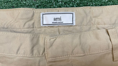AMI Alexandre Mattiussi beige trousers