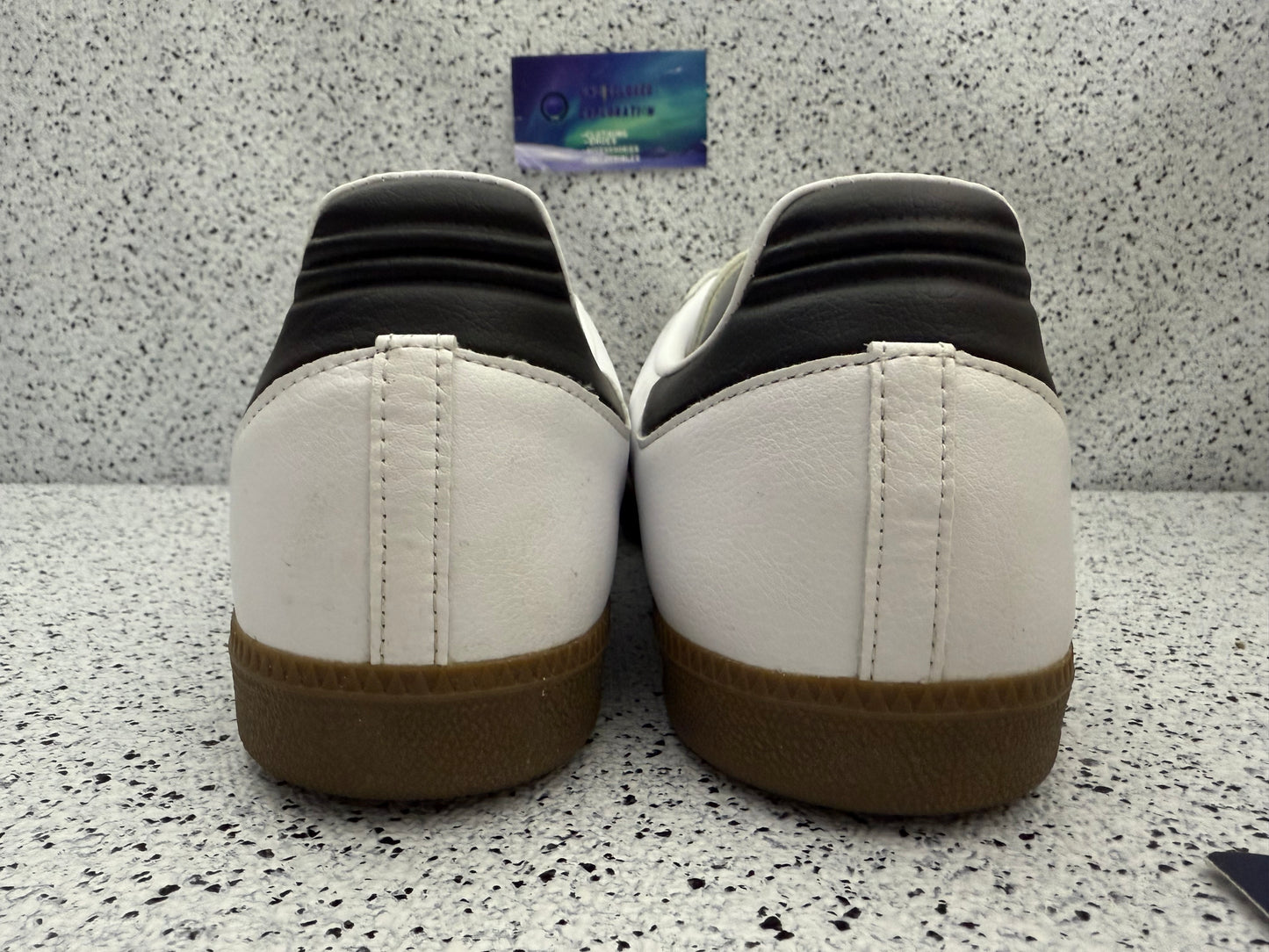 Adidas Samba Vegan White Gun 12 Men/13.5 Women “Preowned”