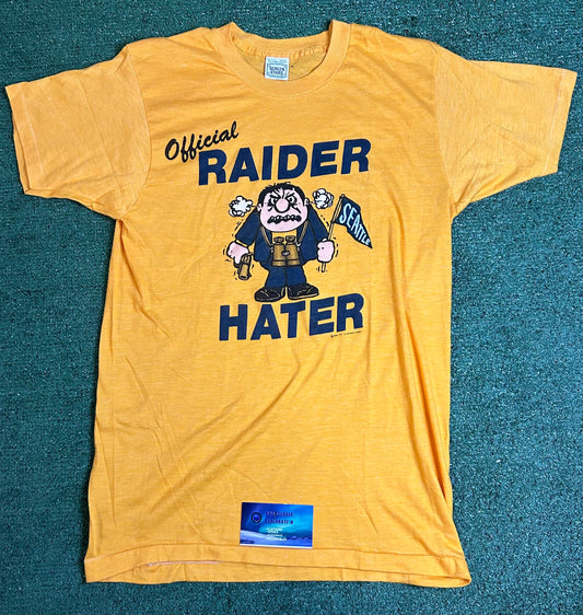 Vintage 1980s Seattle Seahawks raider hater tee