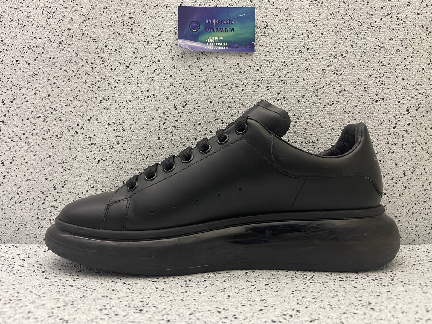Alexander McQueen Oversized Sneaker Clear Sole Black 45 EU/12 Men “Preowned”