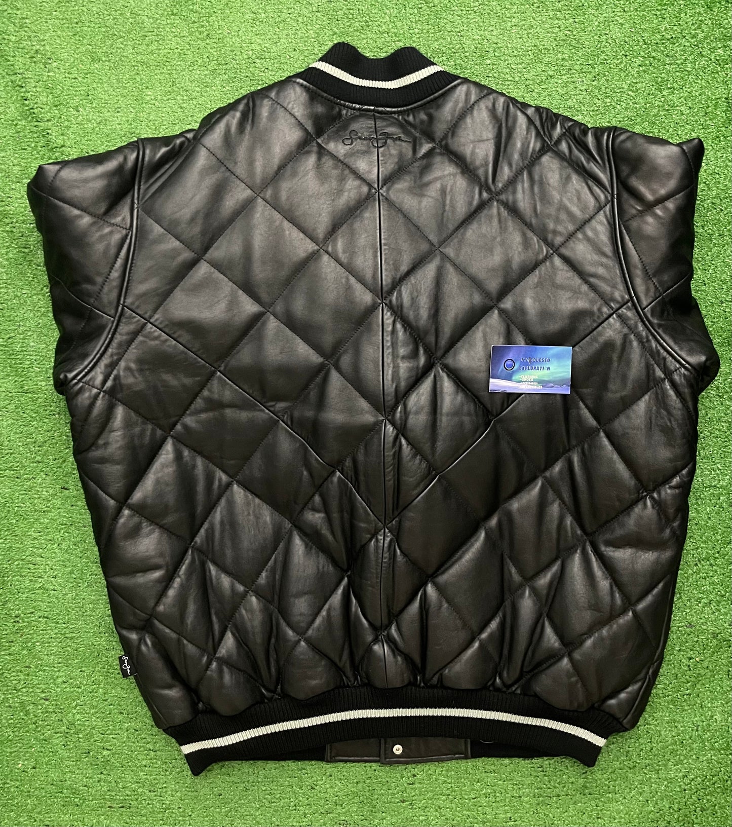 Vintage Sean John Leather Quilted Jacket