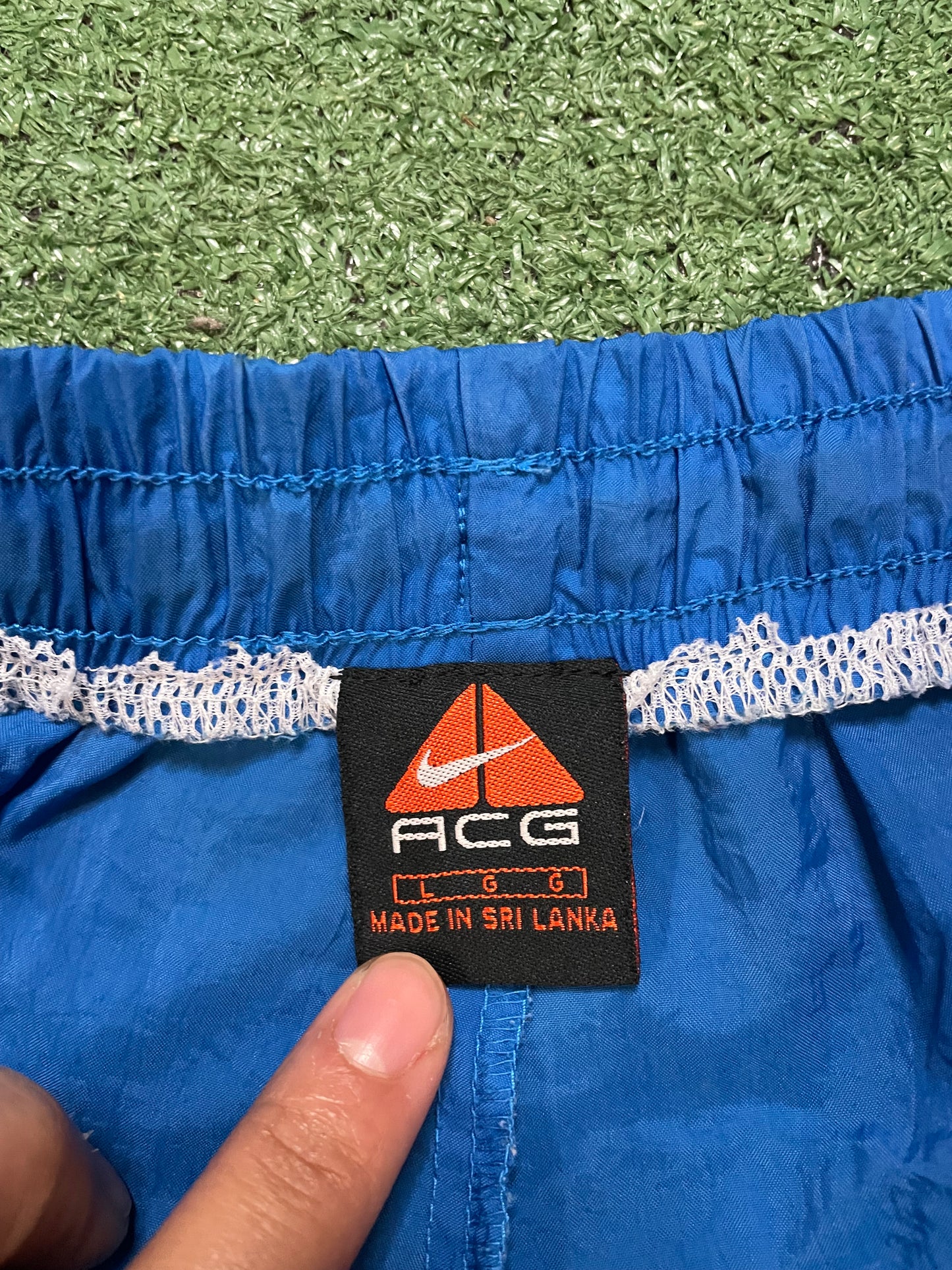 vintage Nike ACG nylon blue shorts