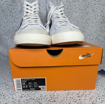 Nike Blazer White Black 10 Men/11.5 Women “Preowned”