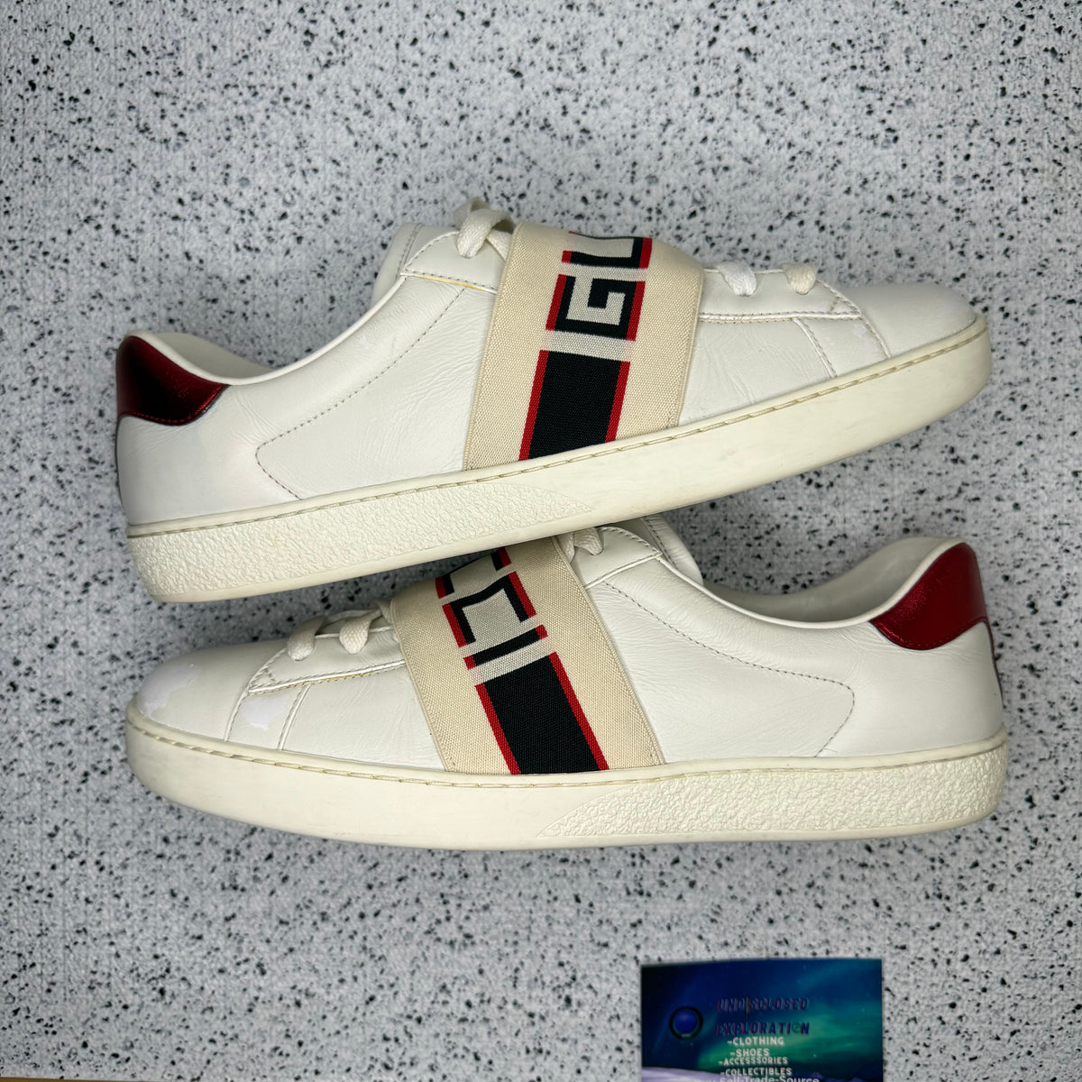 Gucci Ace Stripe Ivory 7.5 Uk/8 US Men “Preowned”