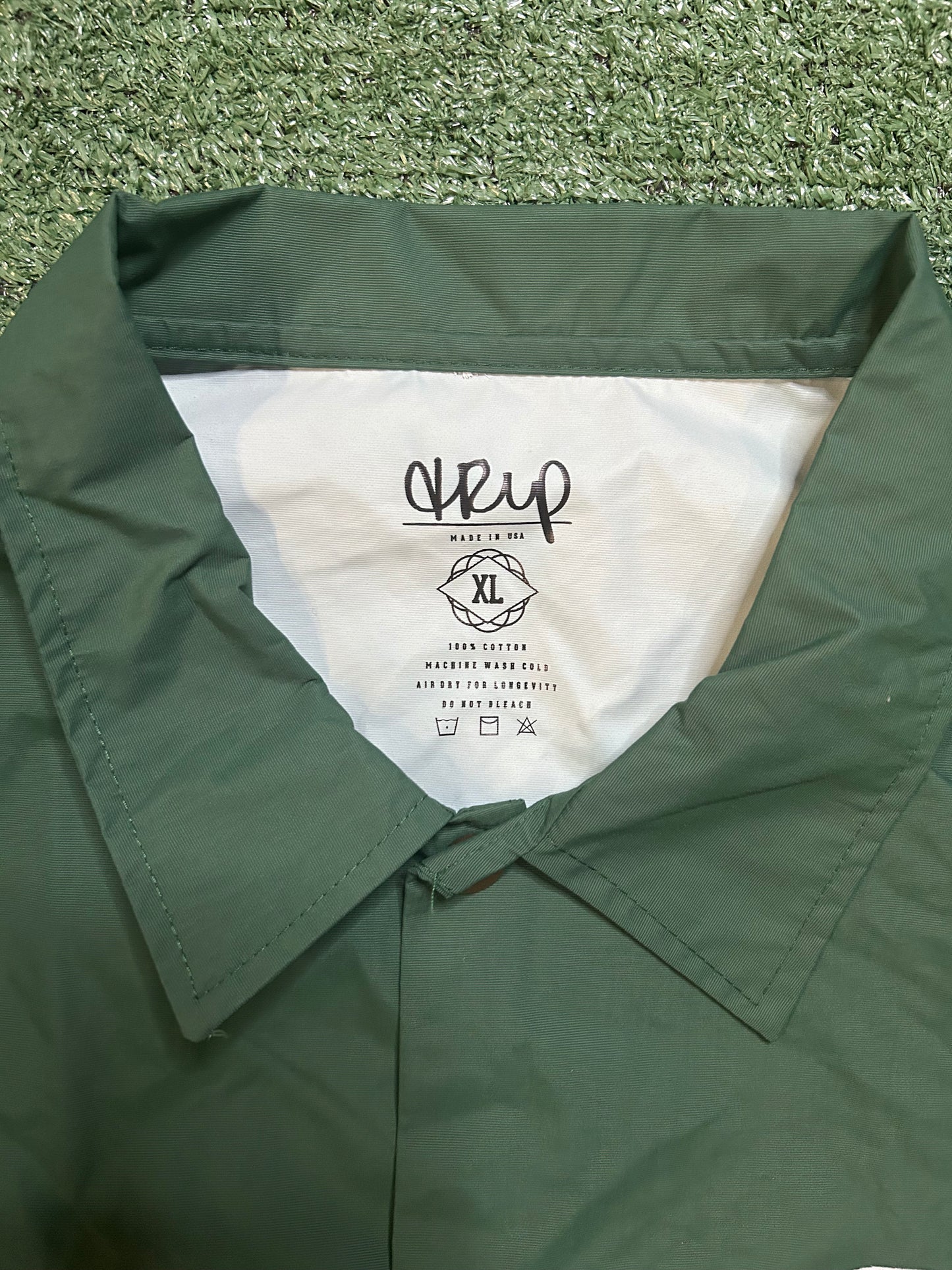 The Trip Psych green coach jacket