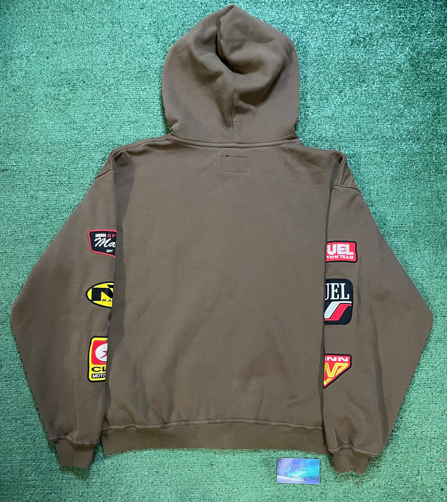 Pacsun brown Grand Prix full zip hoodie