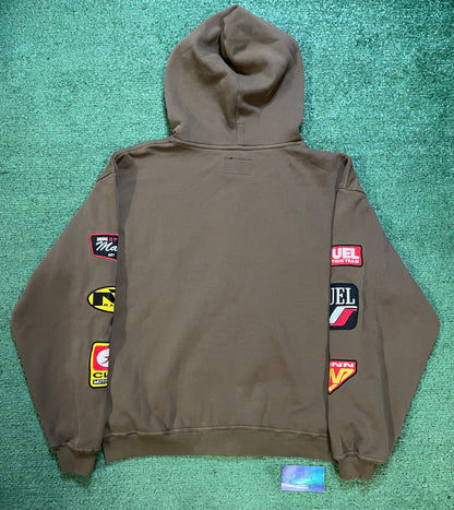 Pacsun brown Grand Prix full zip hoodie