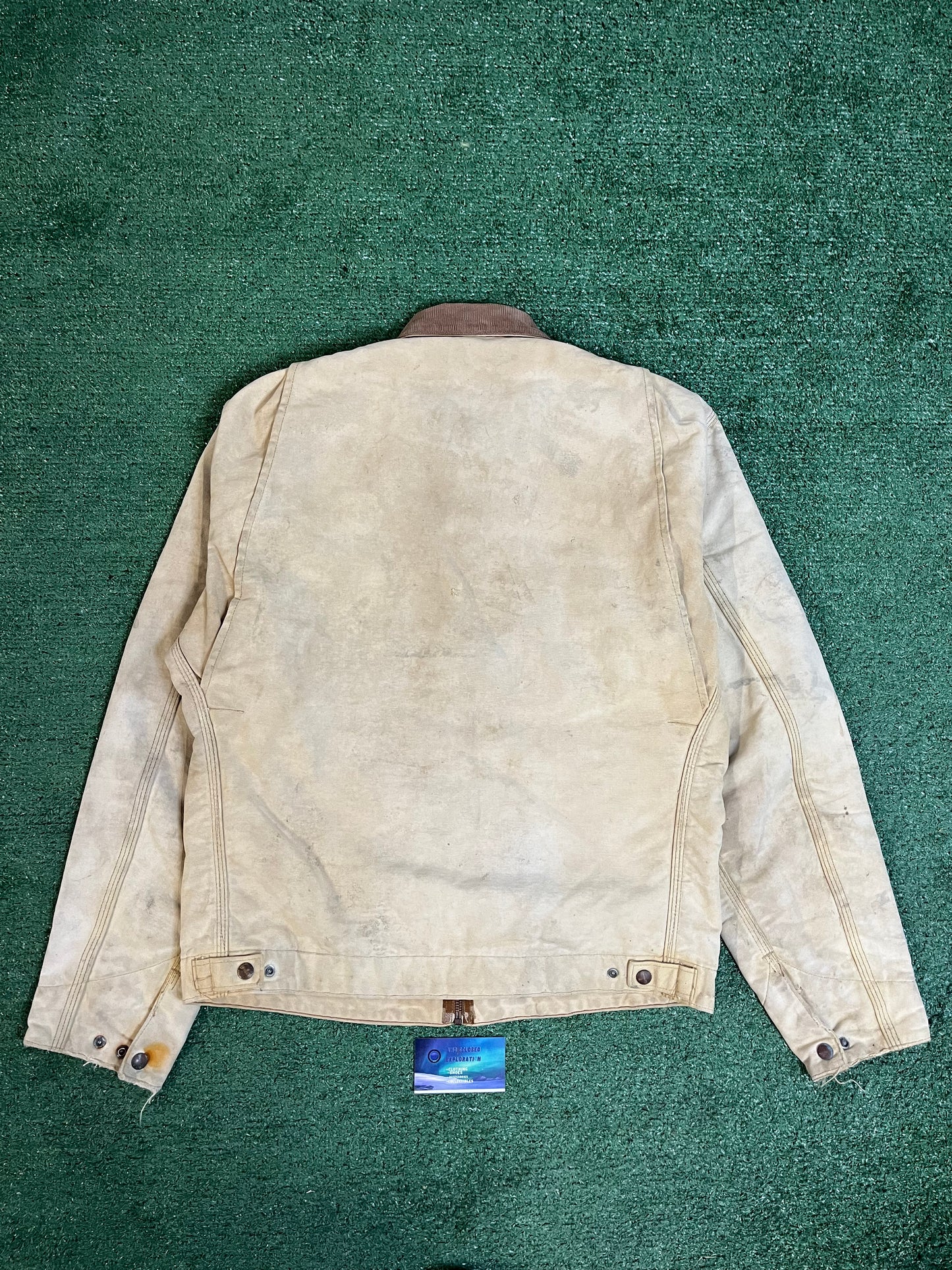 Vintage 1990s tan carhartt Detroit jacket