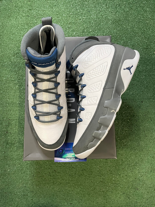 Air Jordan 9 Retro flint grey French blue