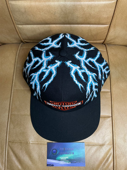 Harley Davidson motorcycles thunder and lightning hat