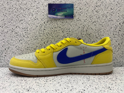 Jordan 1 Low Travis Scott Canary 10 Men/11.5 Women “Preowned”