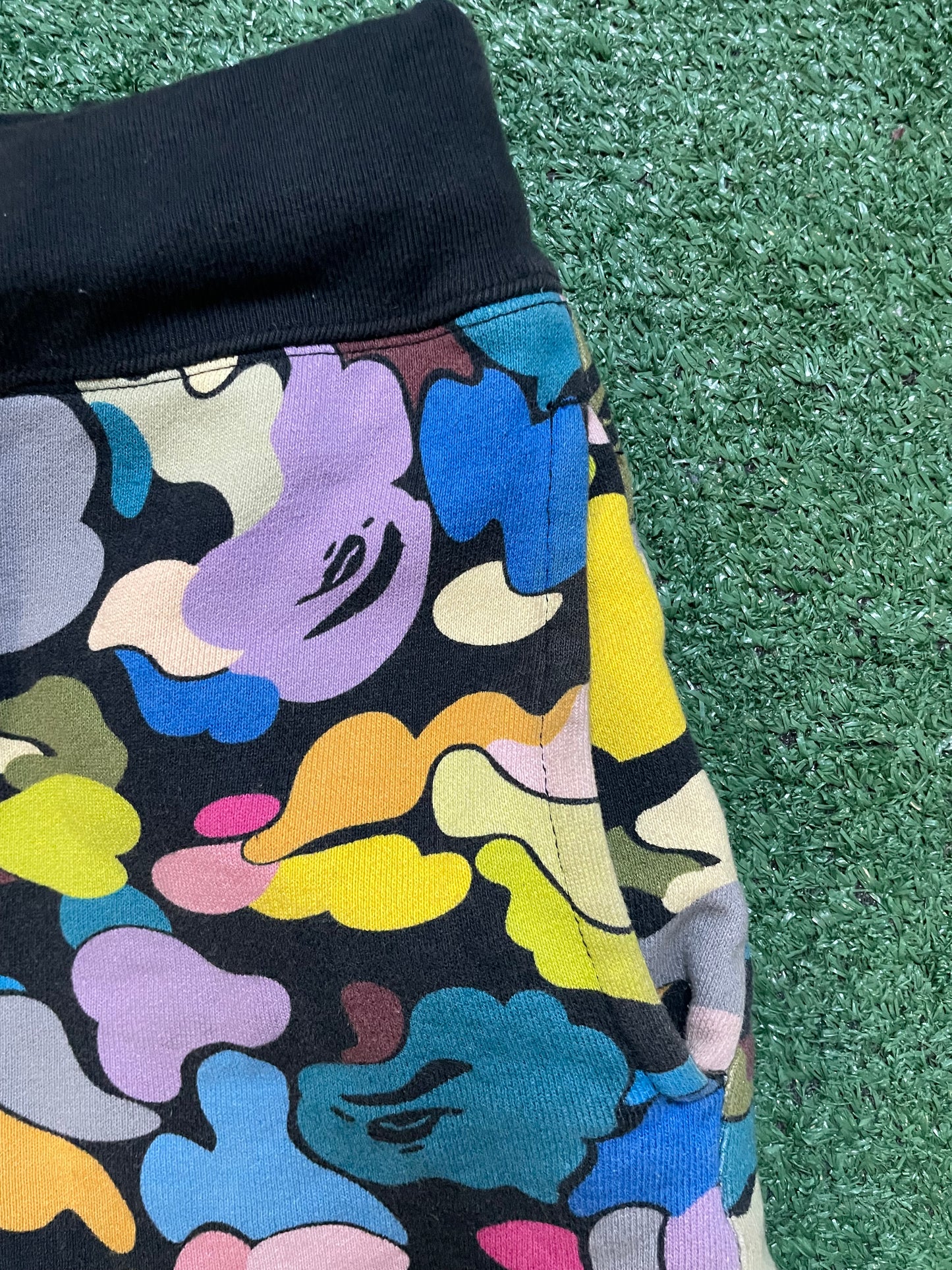 A Bathing Ape Bape Multi camo sweat shorts