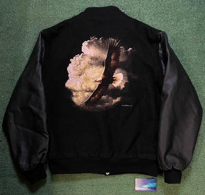 Vintage bald eagle suede & leather jacket