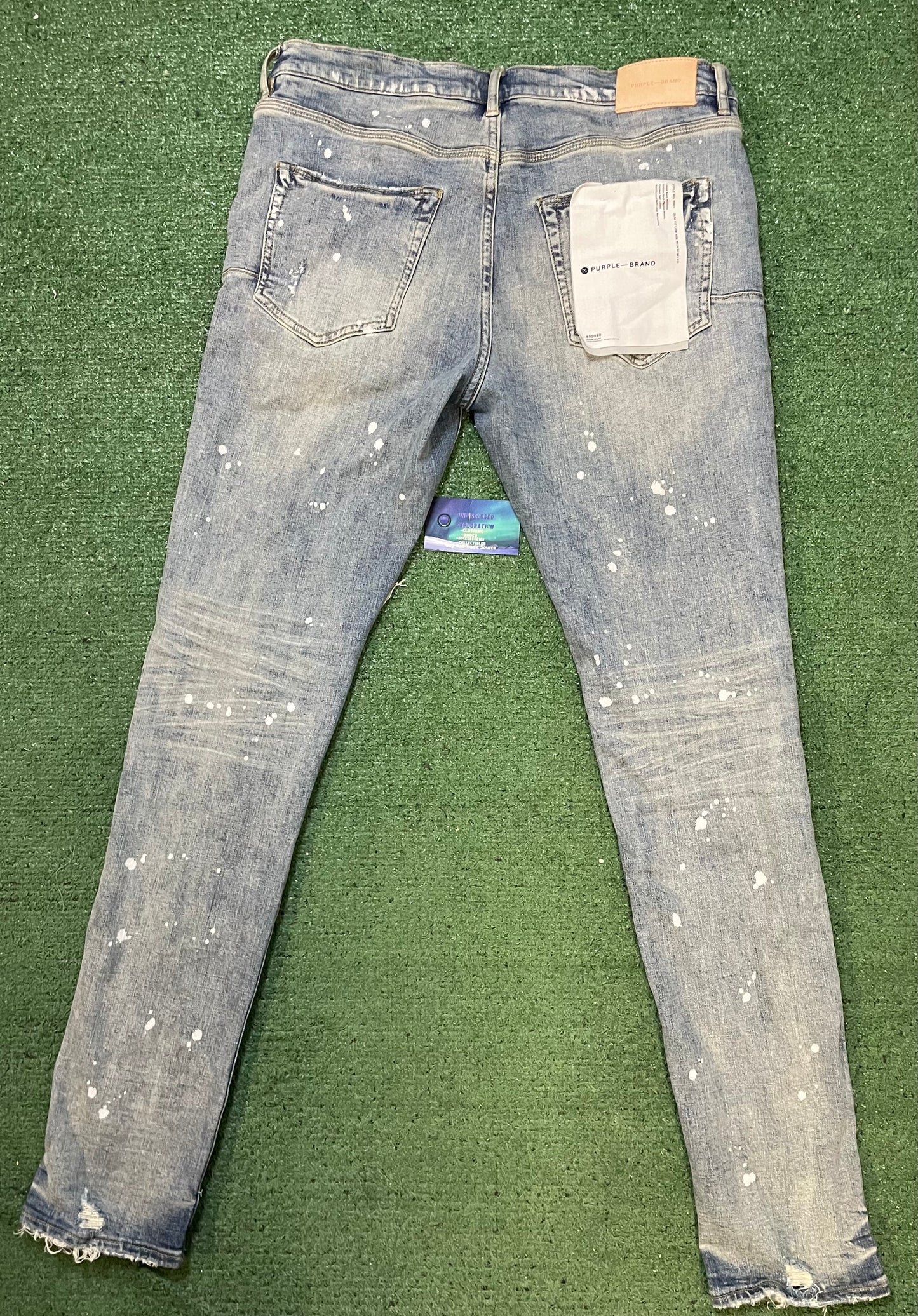 Purple Brand ripped splatter jeans