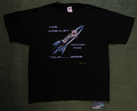 Vintage 2000s Ace Frehley Rocket KISS ride tour tee