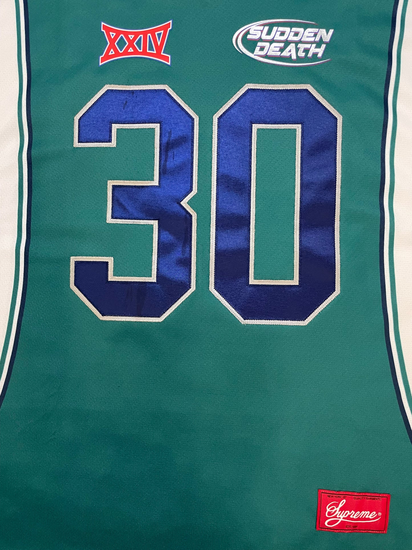 Supreme sudden death teal jersey