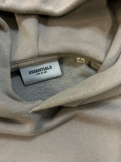 Fear of god essentials brown hoodie