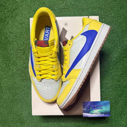 Jordan 1 Low Travis Scott Canary 8 Men “Preowned”