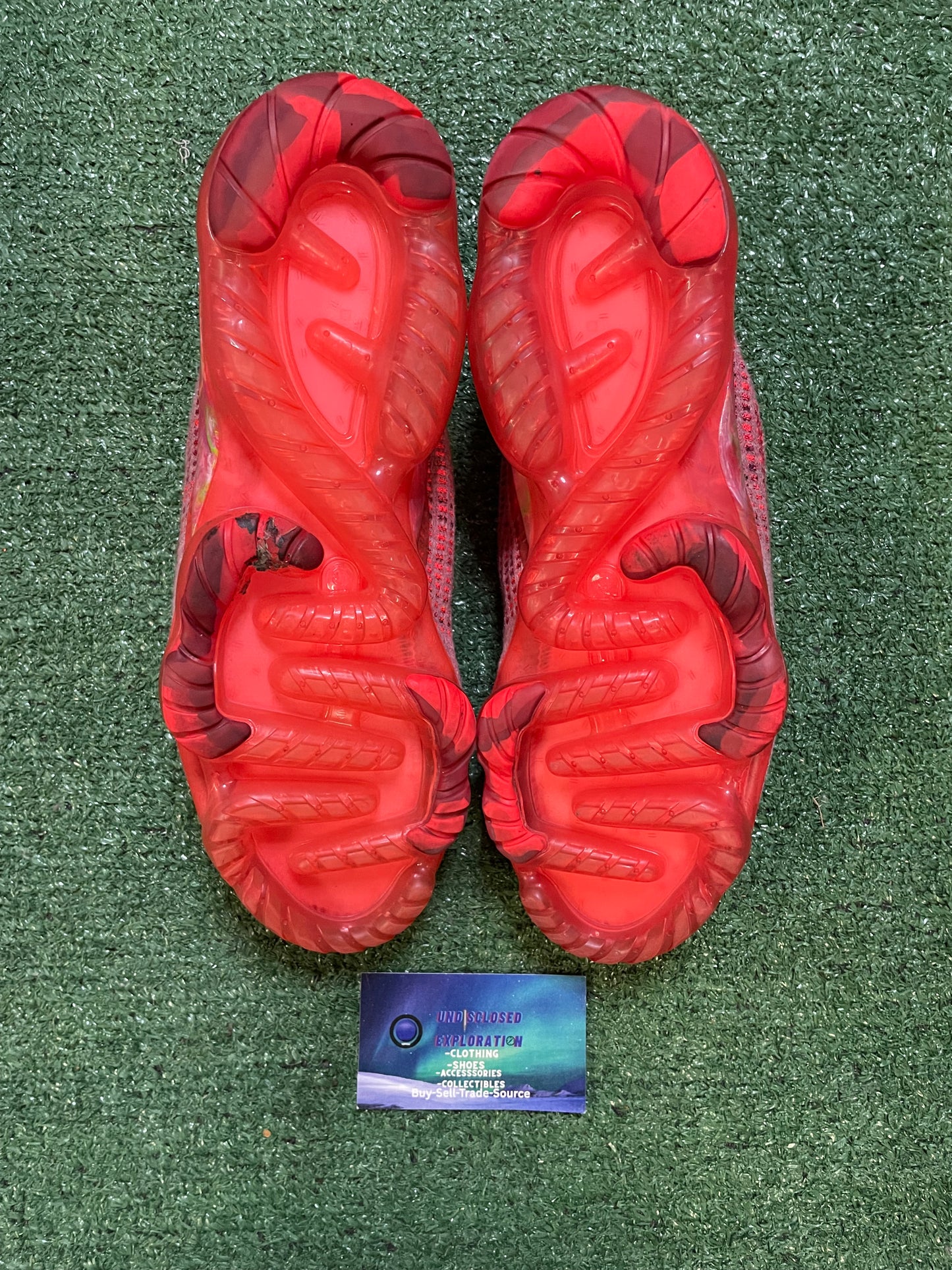 Nike flyknit vapormax team red size 10men/11.5women