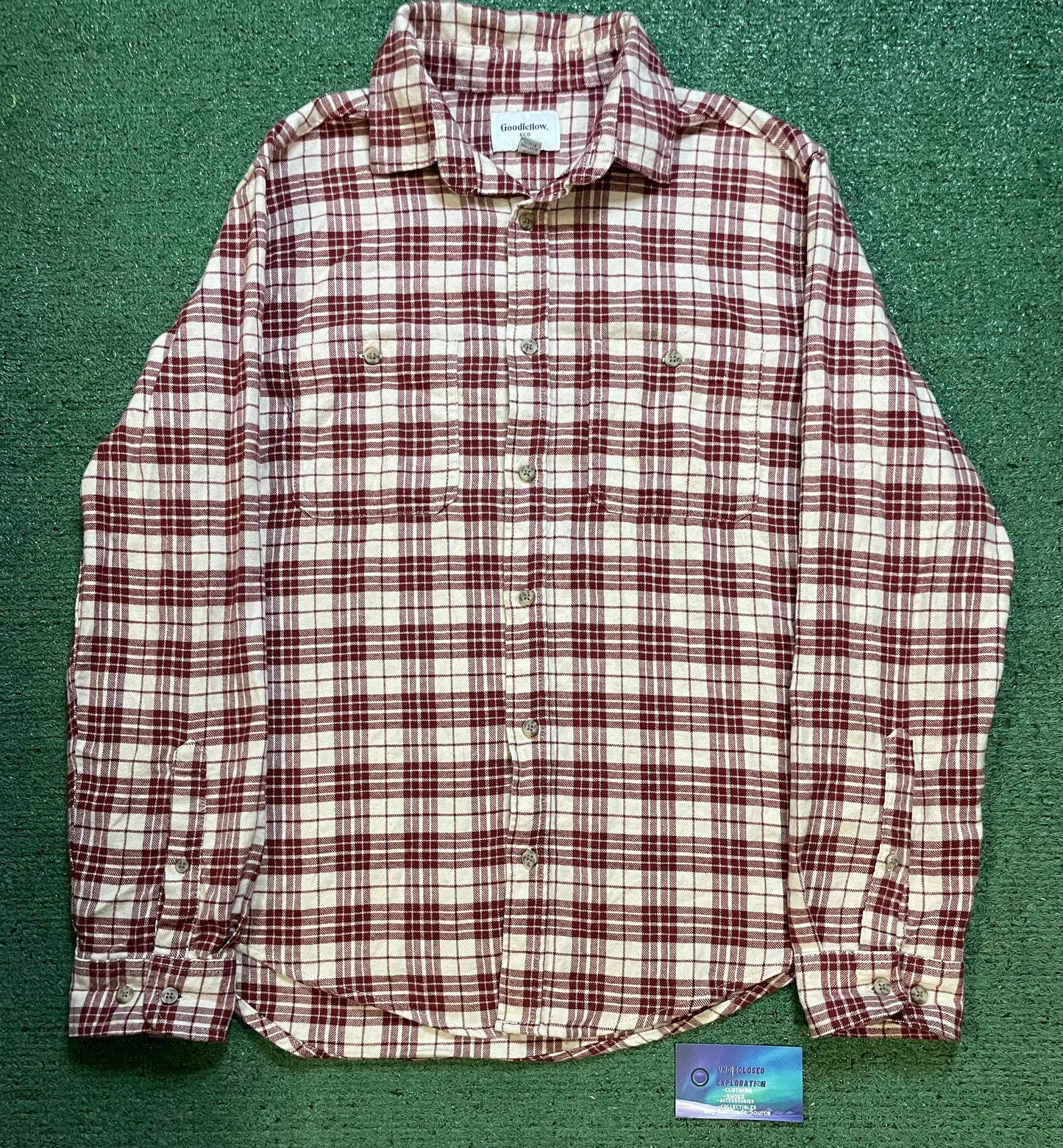 Goodfellow red and cream flannel