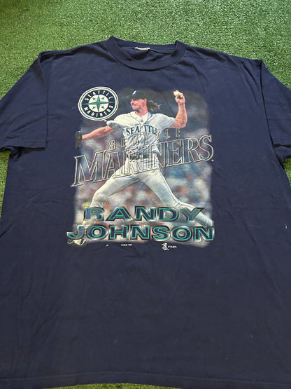 Vintage 1990s Seattle mariners randy Johnson photo tee