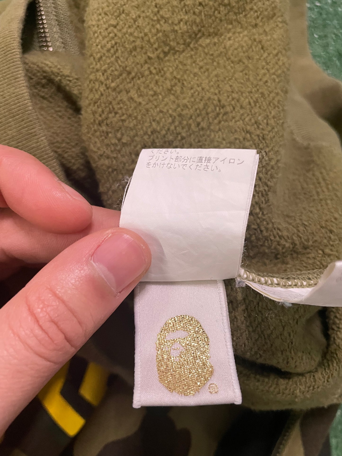 Bape 1st camo daiwa fish full zip hoodie