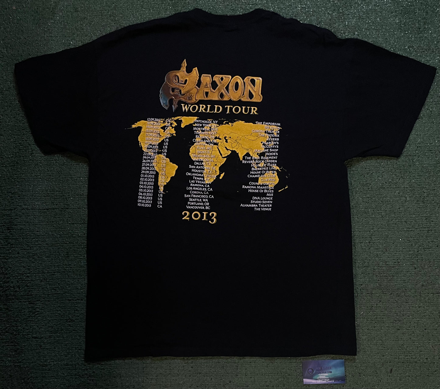 SAXON 2013 Concert World Tour tee